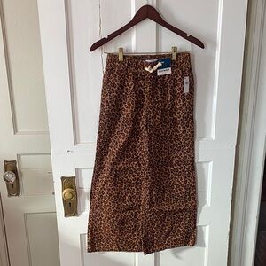 Old Navy Leopard Print Kids Wide Leg Pants - Brown